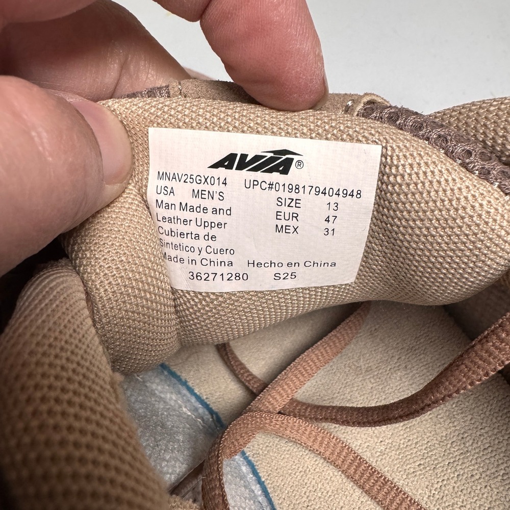 Avia 5000 Shoes Mens Size 13 Brown Leather Mesh Sneakers Walking Lace Up NEW - Picture 7 of 11